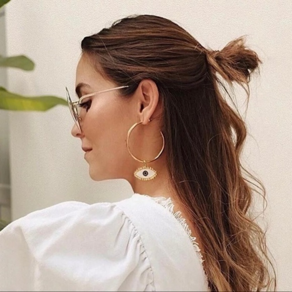 3/$30 💛 Evil Eye Hoop Earrings